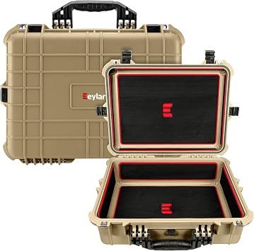Eylar 20 inch Overland Hard Case with Protective EVA Foam Pro Case Liner Tan