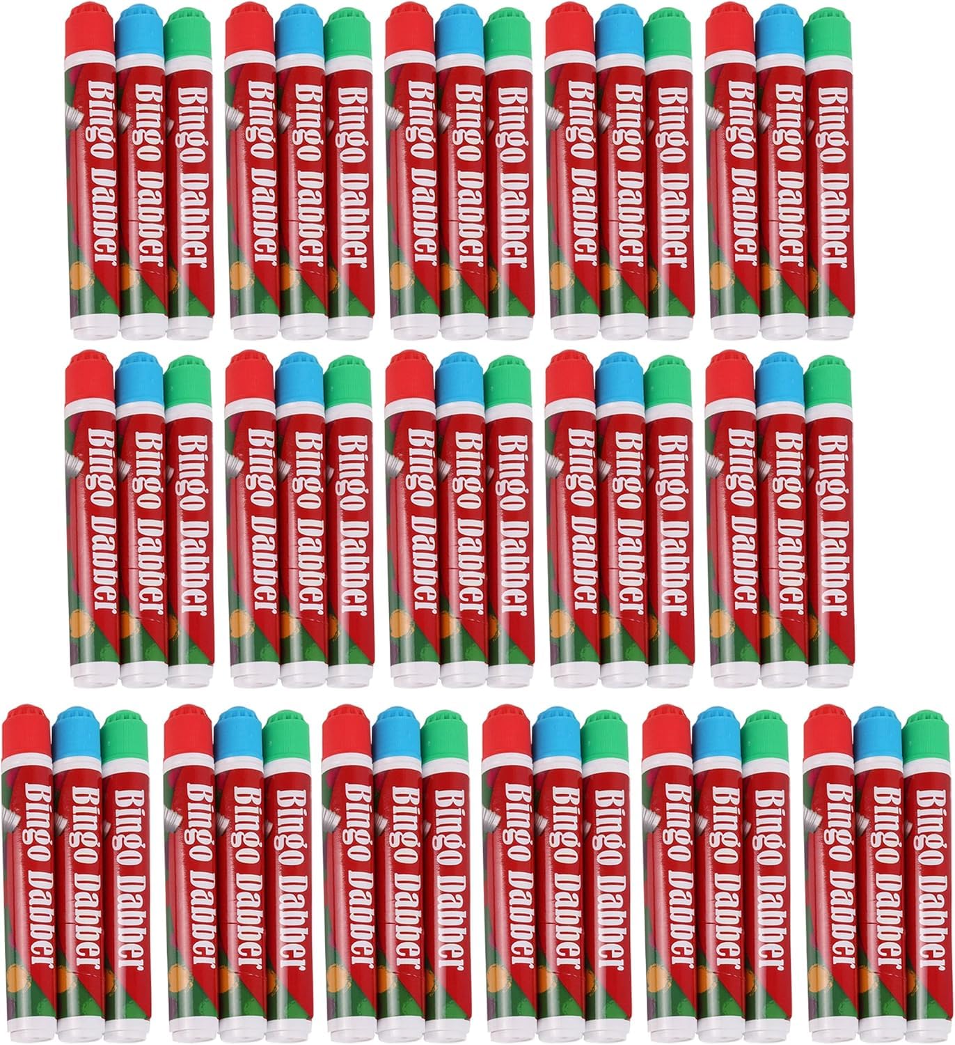 Pack Of 48 Bingo Dabbers Non-Drip Dot Markers | Assorted Colour Bingo Marker Pens for Tickets, Flyers & Lotto Games | Stationery Supplies