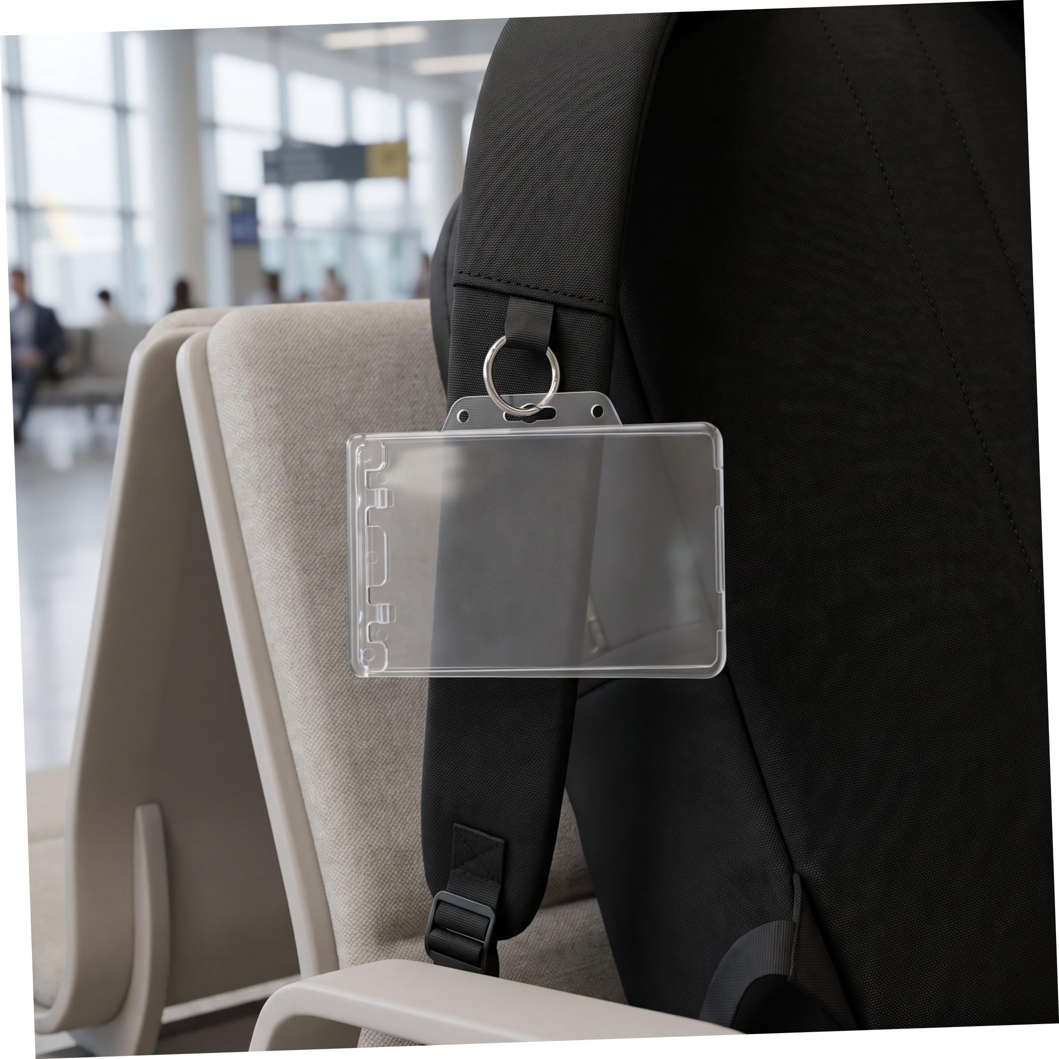 NUOBESTY 5 Set di Porta Badge Orizzontale in Materiale Sicuro per Scuola Ufficio Lavoro Carta di Credito Cartellino Porta Compatto E Leggero 4 Pezzi * 5