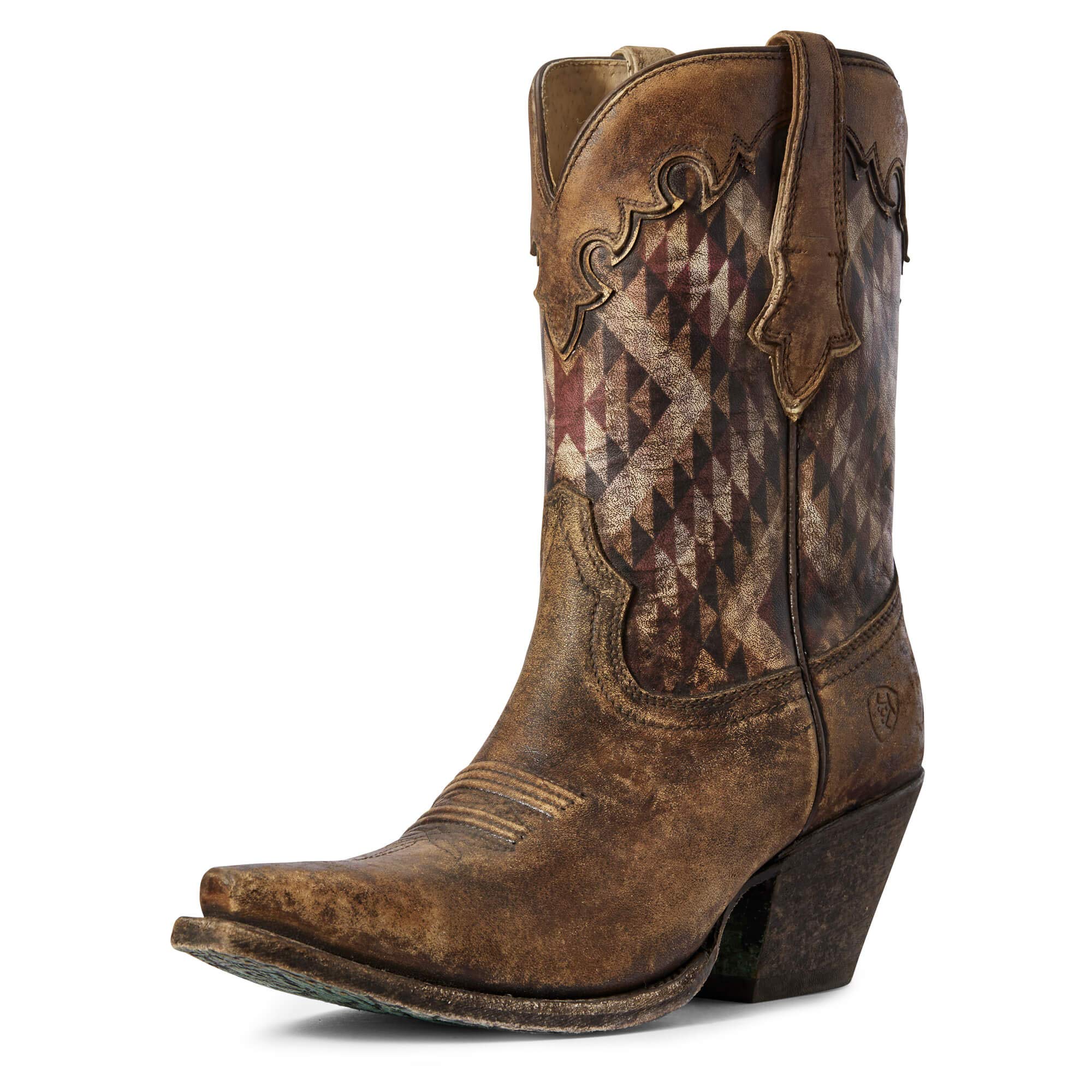ARIAT Women's Gemma Southwestern Print Western Boot Snip Toe - 10031498