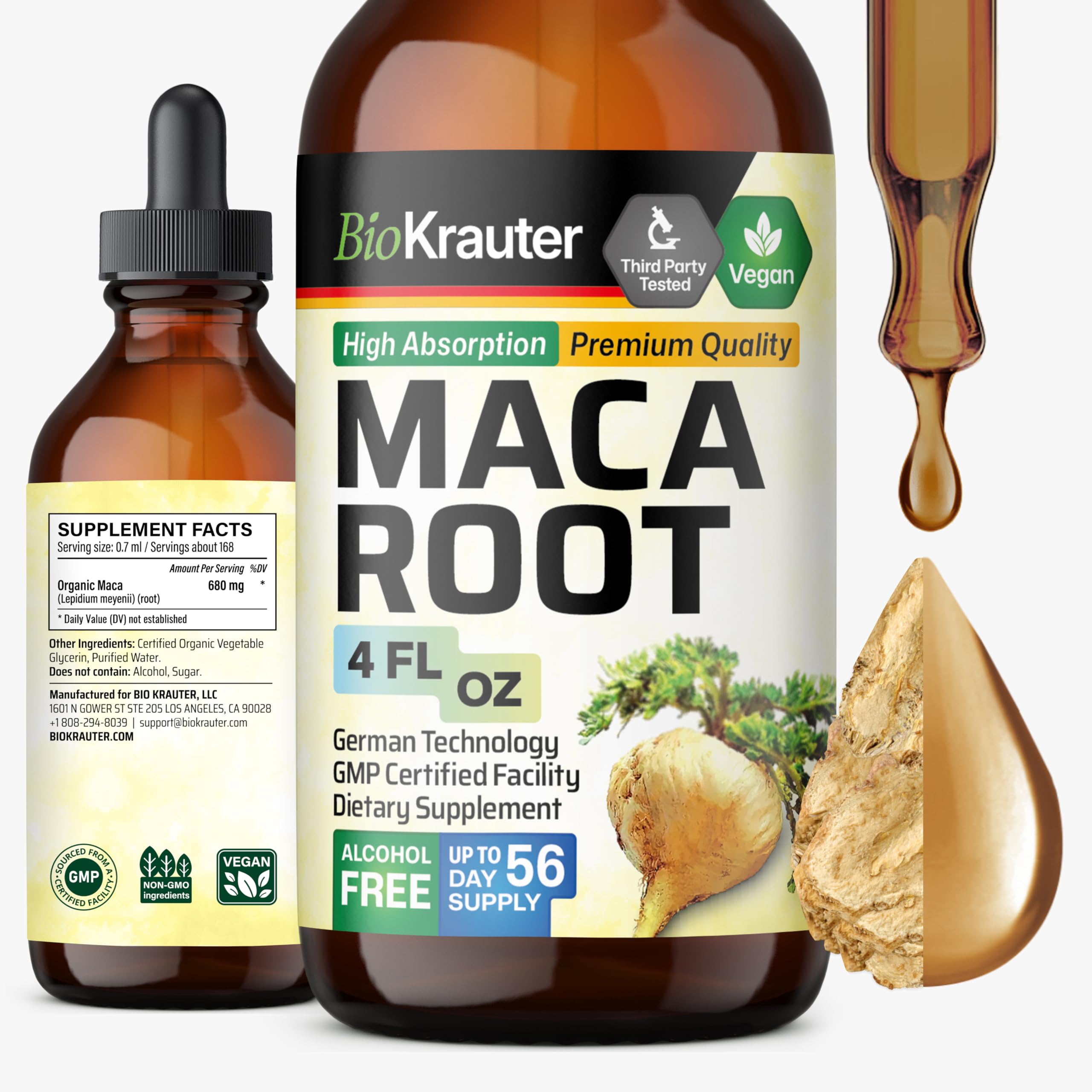 Amazon.com: BIO KRAUTER® Maca Root for Women and Men - Vegan Maca