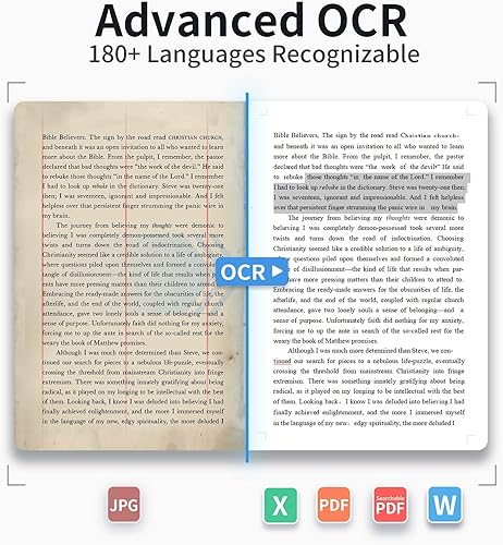 Miniatura 3 de CZUR Shine - Escáner de documentos portátil ultra inteligente, escáner de libros delgados con OCR, cámara de documentos USB para computadora de CZUR