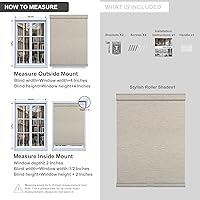 Vista 6 de Persianas enrollables opacas para ventanas, inalámbricas, tela jacquard, persianas enrollables para ventanas, tela con aislamiento térmico