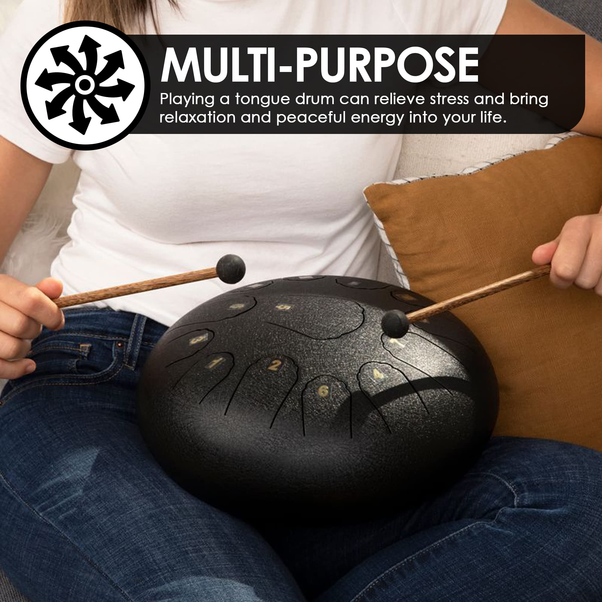 Amazon | スチールタングドラム ドラム13音12インチドラムCキー