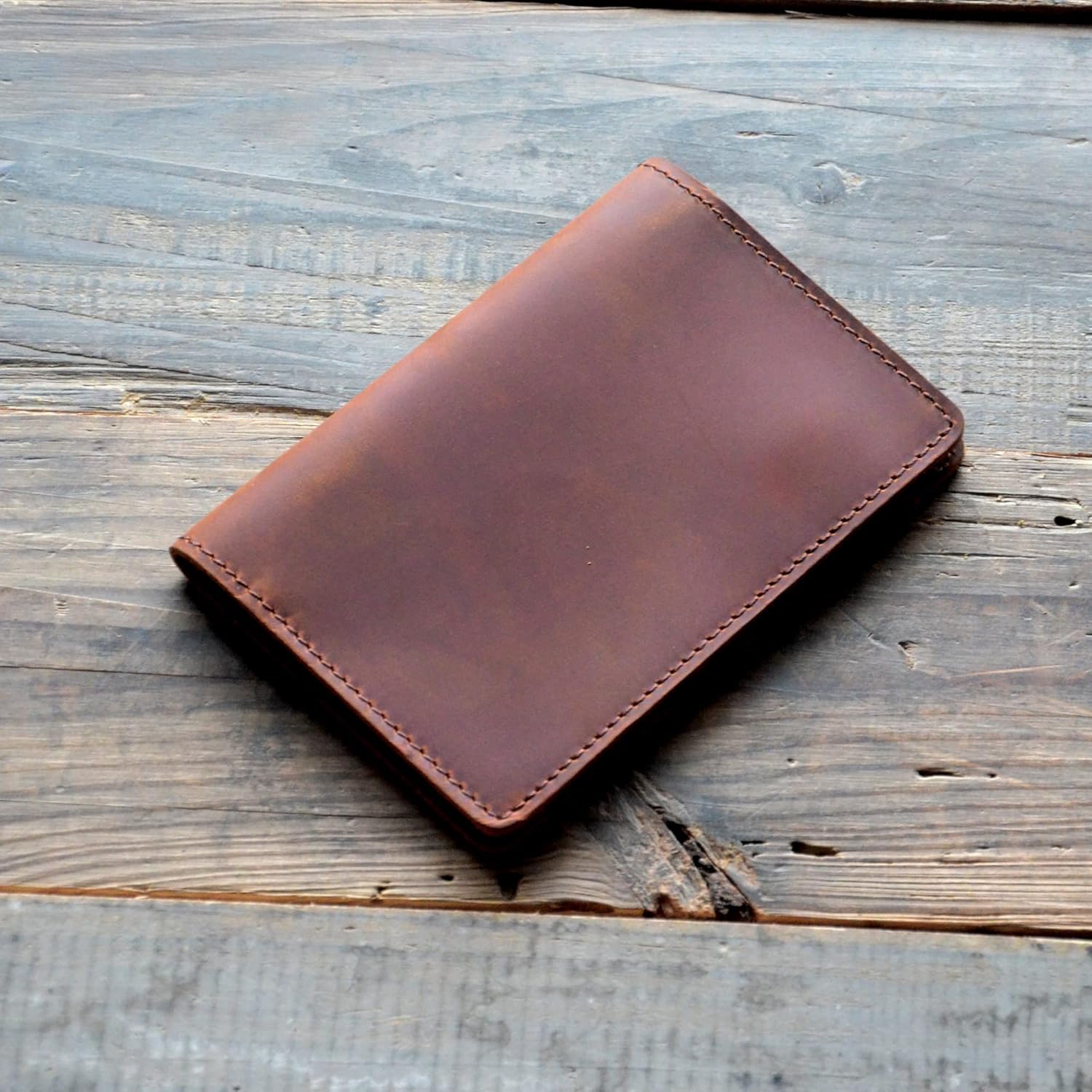 JJNUSA Leather Cover Compatible With Rite in the Rain Spiral Notebooks Distressed Genuine Leather Cover for Bound Notebook Memo Pads 3" x 5" Brown