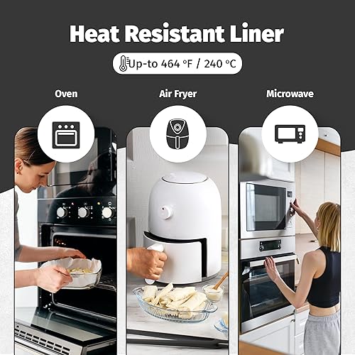Miniatura 4 de Forro reutilizable para freidora de aire, inserto de freidora de aire, forro de silicona para freidora de aire
