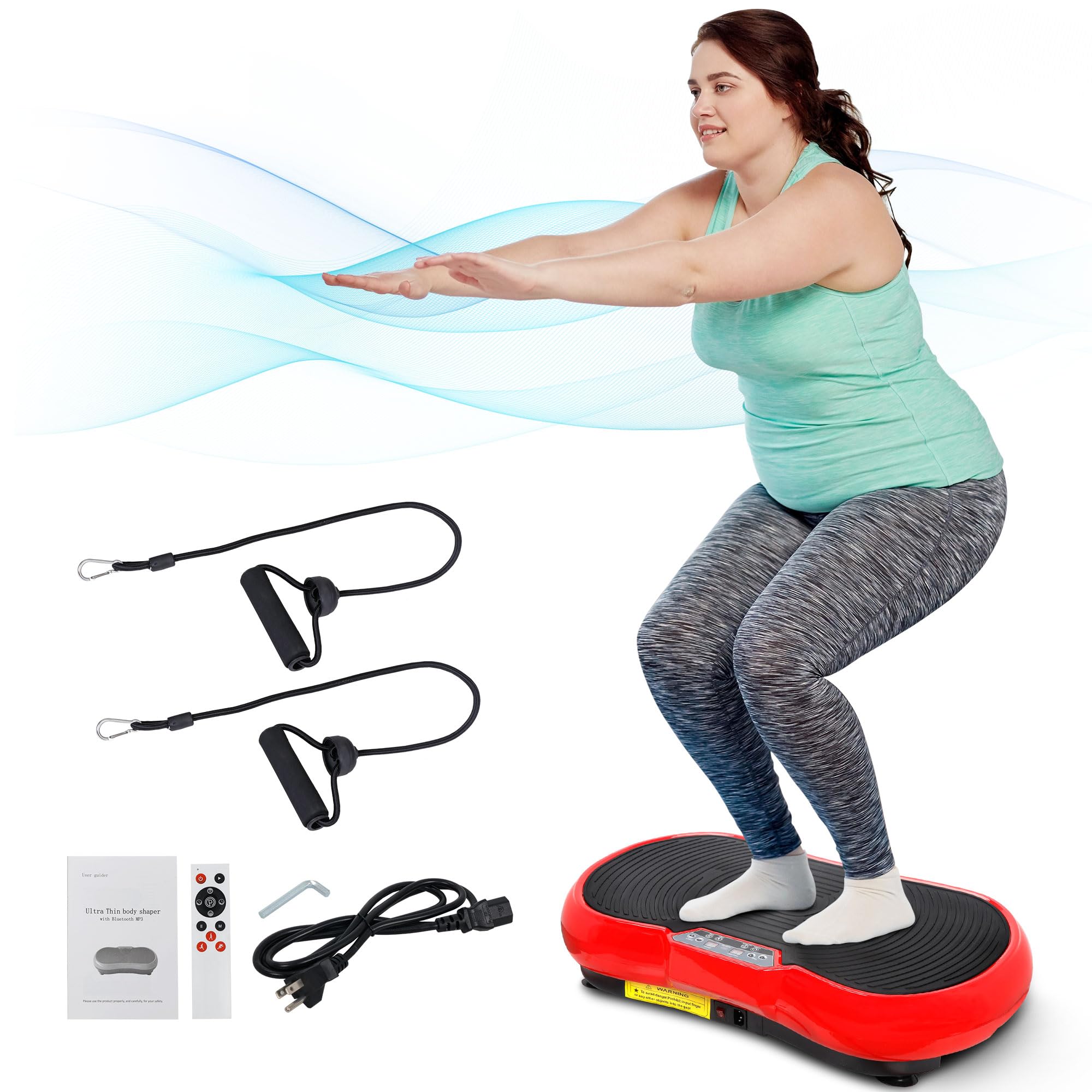Full Body Vibration Platform Massage Machine Workout Trainer with Bluetooth Music Connection
