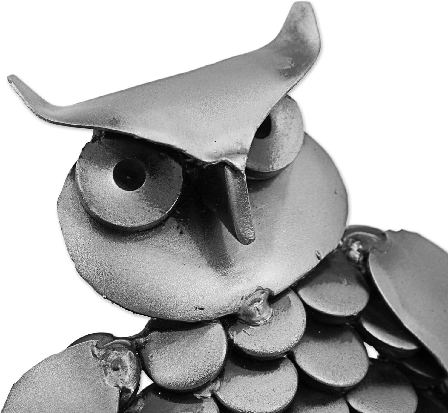 Novica Animal Themed Metal Coat Hanger, Grey, 'Gateway Owl'