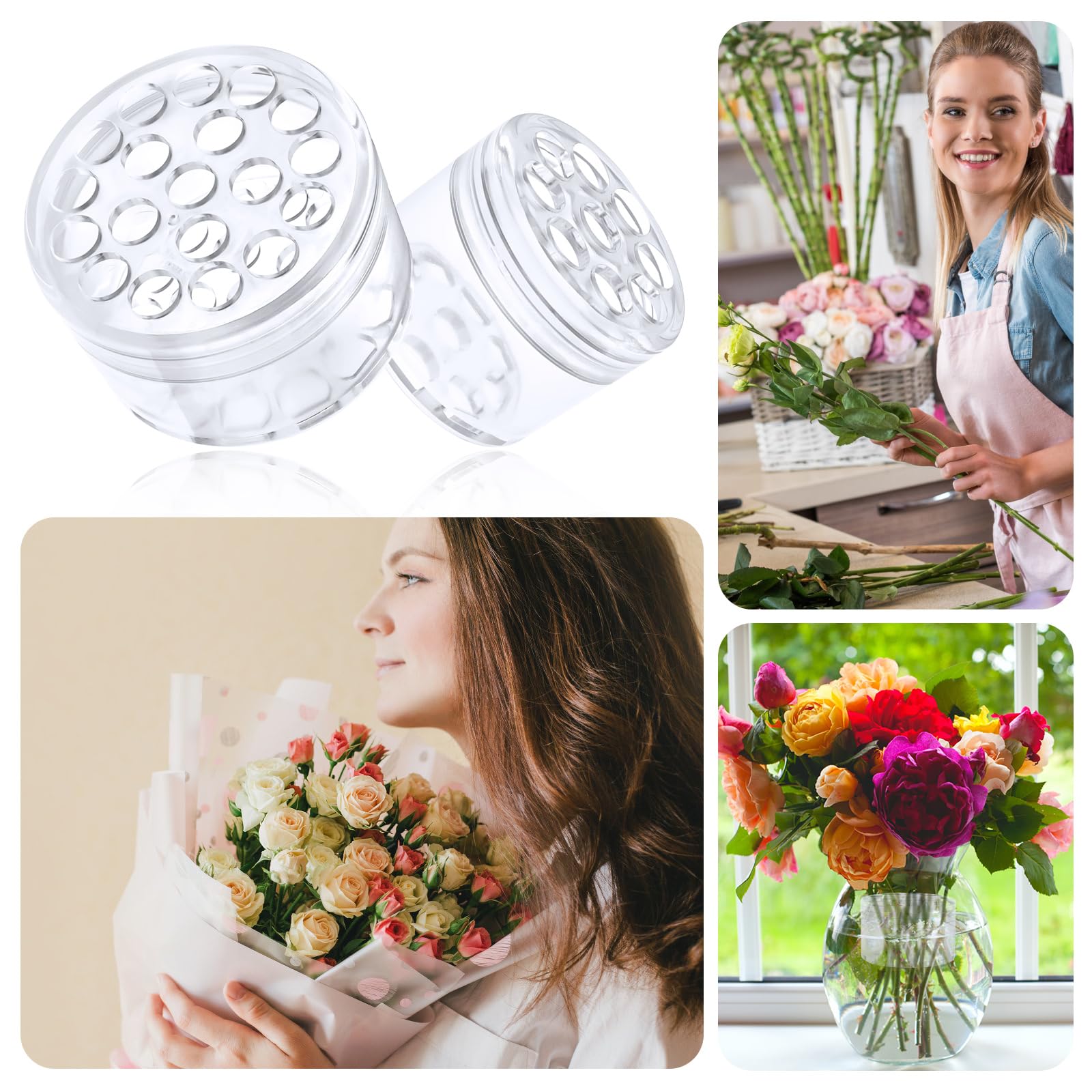 4-teiliges Ikebana Blumenhalter Set - Spiral Steckigel Für DIY Blumenarrangements