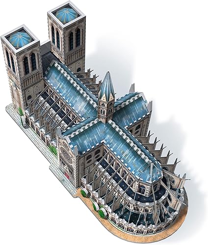Vista 4 de Wrebbit3D Notre-Dame de Paris 3D Puzzle 830 piezas de rompecabezas Colección de castillos y catedrales