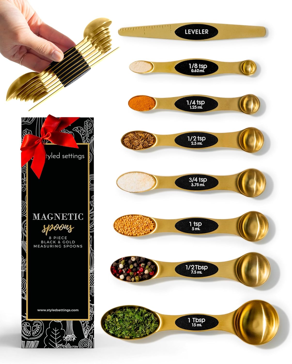 Styled Settings Magnetic Measuring Spoons