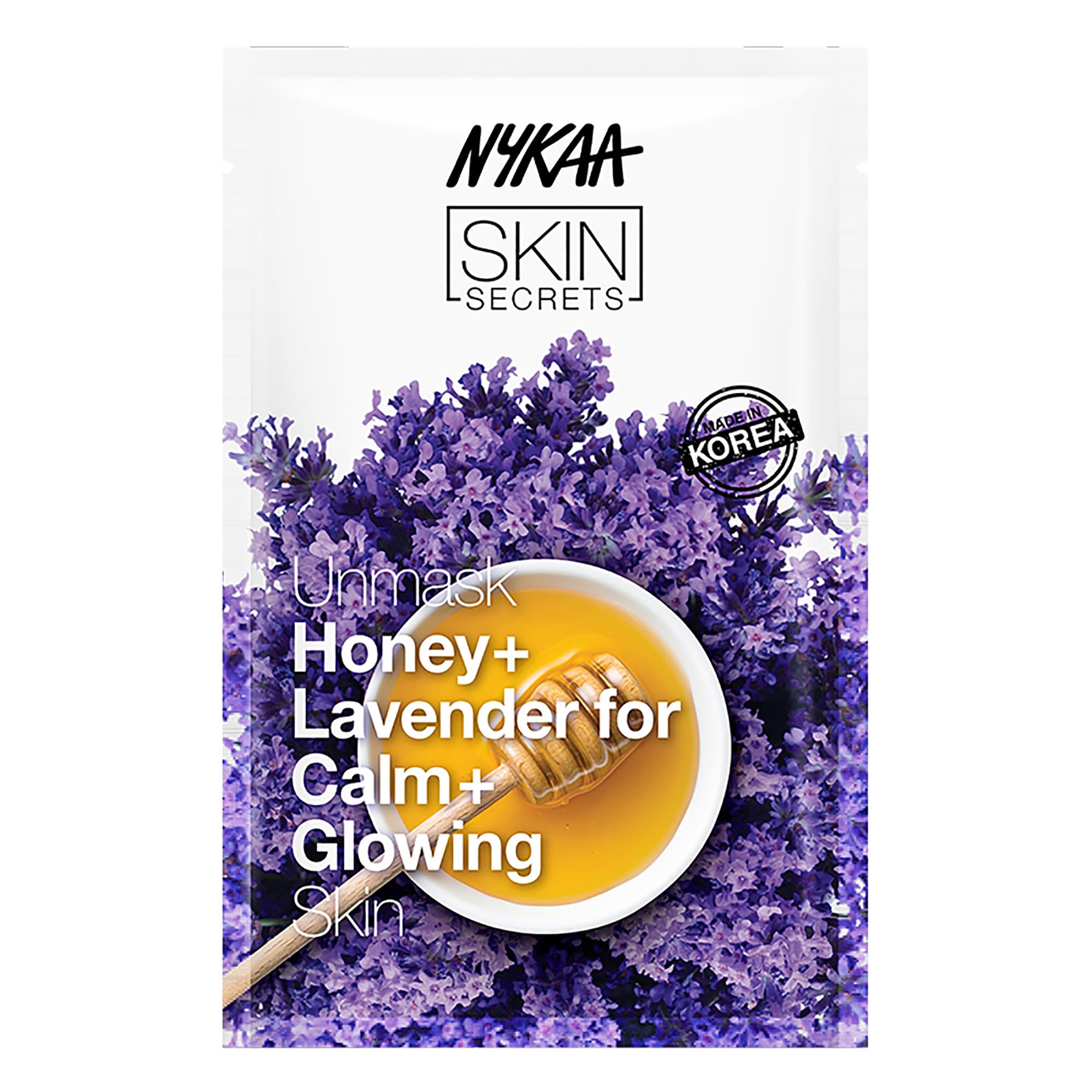 Nykaa Naturals Skin Secrets maska w płacie - miód i lawenda dla kobiet 1 szt. maska