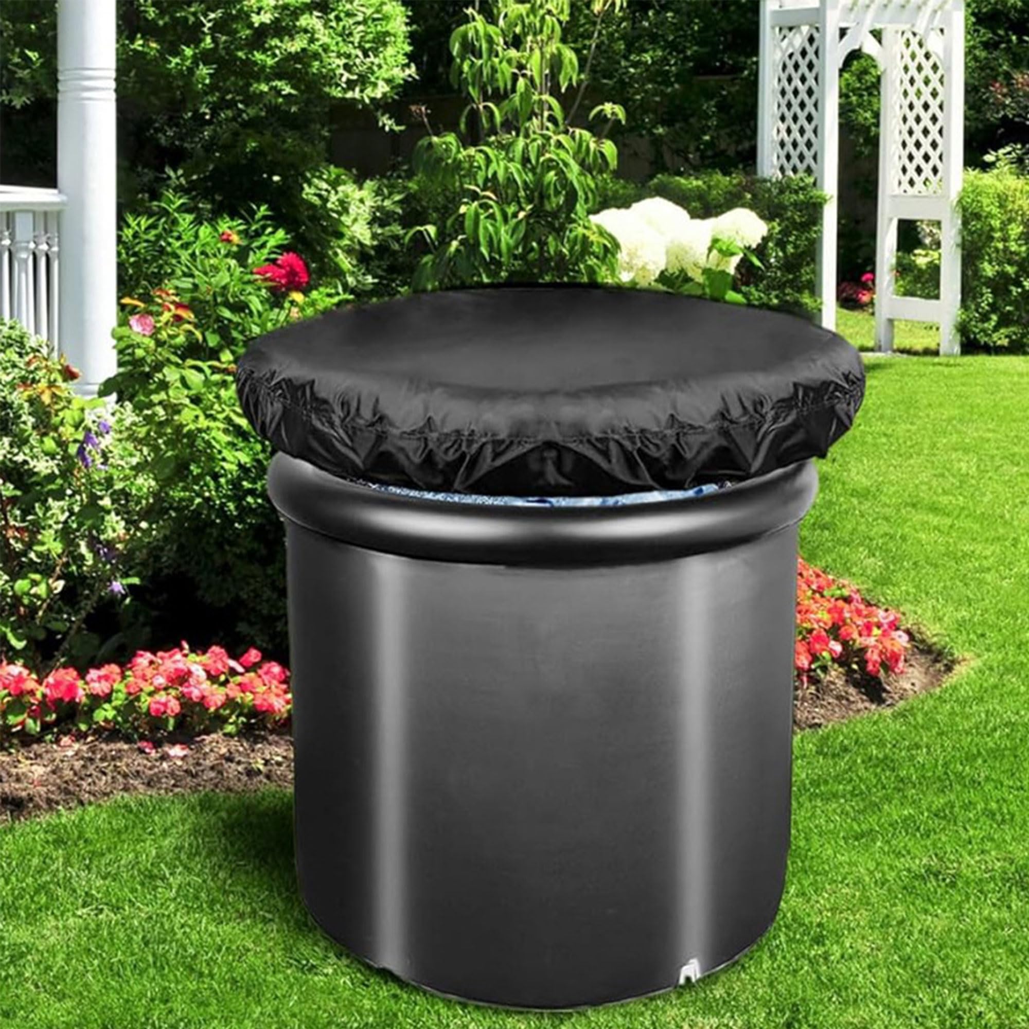 80 cm Cubierta para Baño de hielo Tapa de bañera para bañera plegable para adultos baño de hielo bañera redonda plegable de plástico Cubierta de inmersión en frío Hecha de tela Oxford (B)
