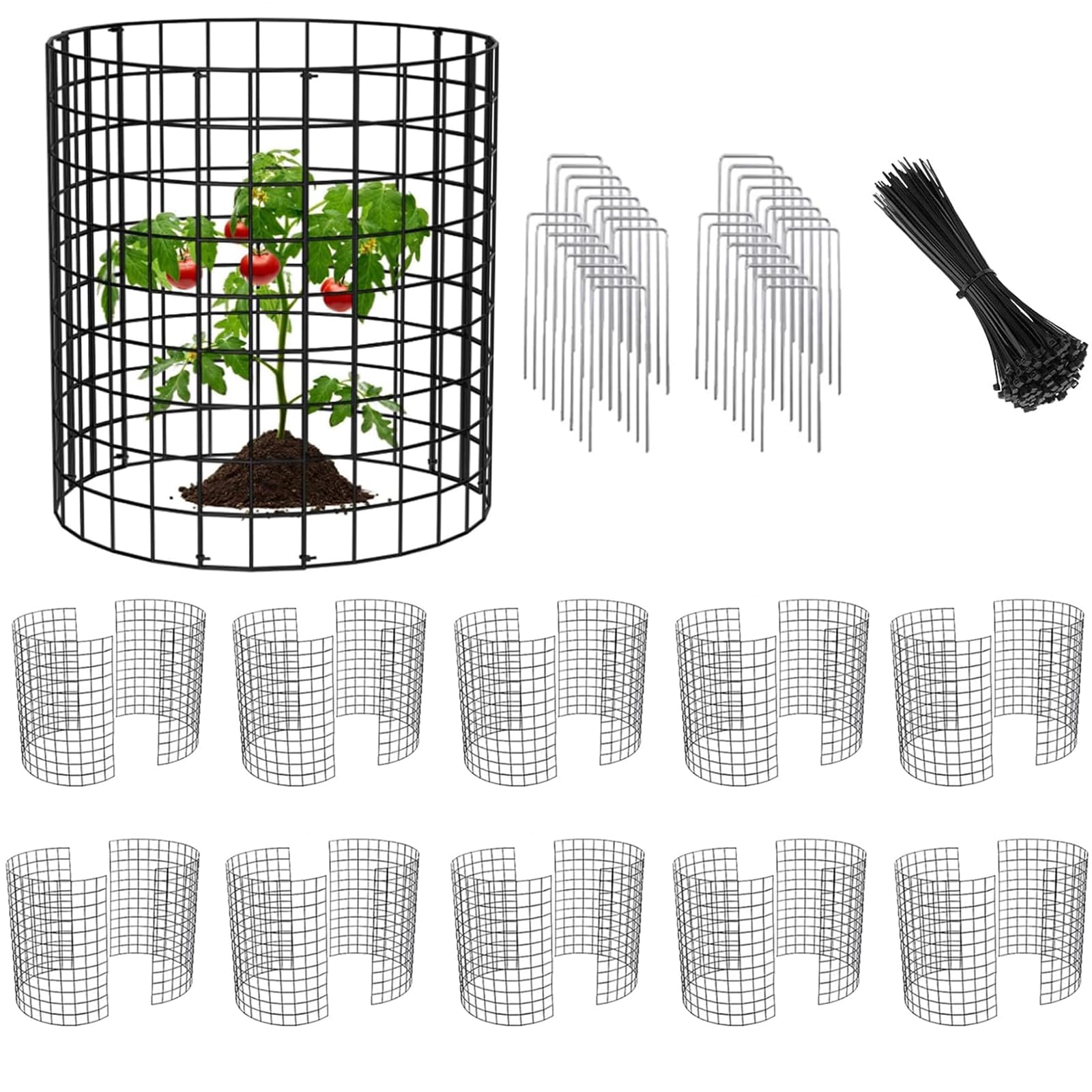 Wire Plant Protectors from Animals, Metal Mesh Plant Cage Covers Sturdy Garden Bunny Barricades Chicken Wire Cloche for Protect Plants Shrubs Vegetables Flowers