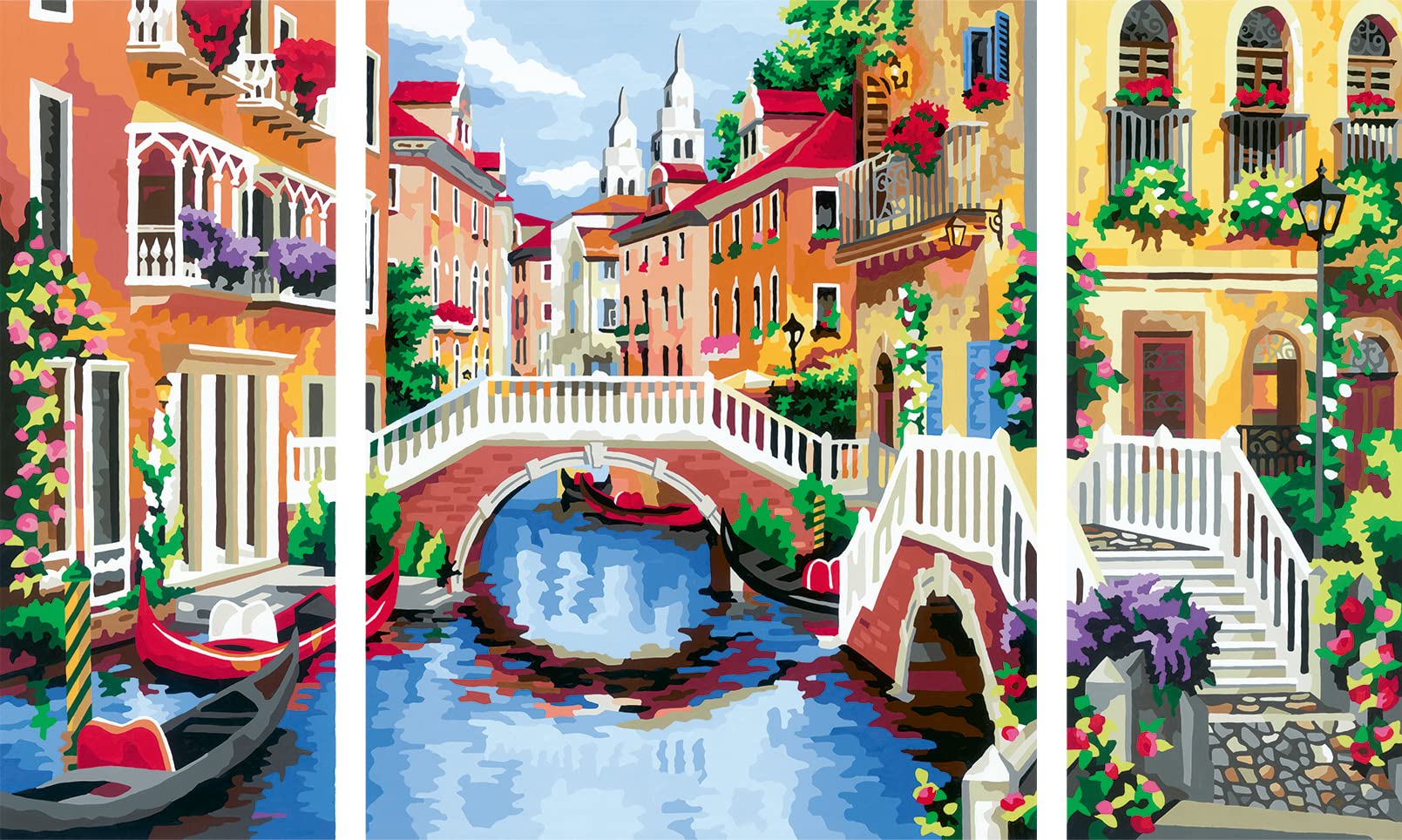 Ravensburger CreArt Venezianische Träume - Malen nach Zahlen für Erwachsene | DIY Malset mit Pinsel und Acrylfarben, 80 x 50 cm, Geschenk für Frauen und Männer