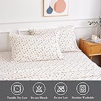 Vista 286 de HENGWEITEXT 18 Inch Cal King Sheets Deep Pocket,4 Piece Sheet Set Breathable and Cooling,Microfiber Sheet Set Deep Pocket,Wrinkle Free Shrinkage &