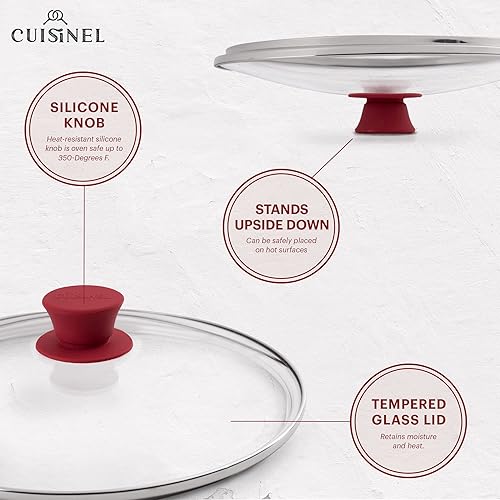 Miniatura 7 de Juego de 5 utensilios de cocina de hierro fundido, sartén de 10 pulgadas + 12 pulgadas + horno holandés de 5 cuartos + organizador de bandeja +