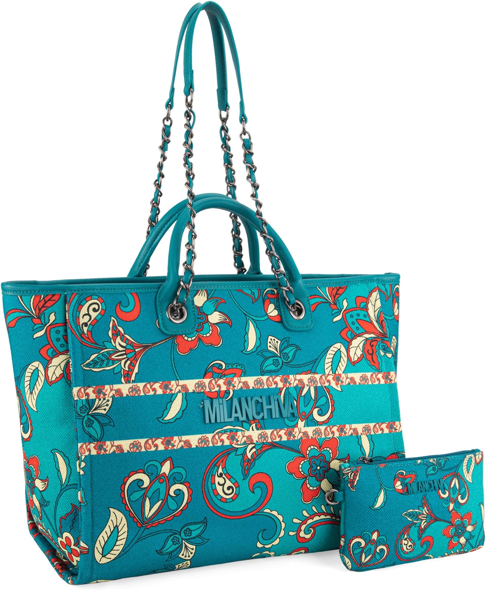 Milan Chiva Tote Bags for Women Floral Top-handle Purse