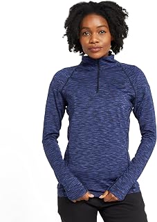 NORTH RIDGE Women's Ainslie Half Zip Fleece, Fleece Midlayer, Ladies Fleece Midlayer, Outdoors, Travelling, Camping, Trekking, Hiking and Walking Clothing