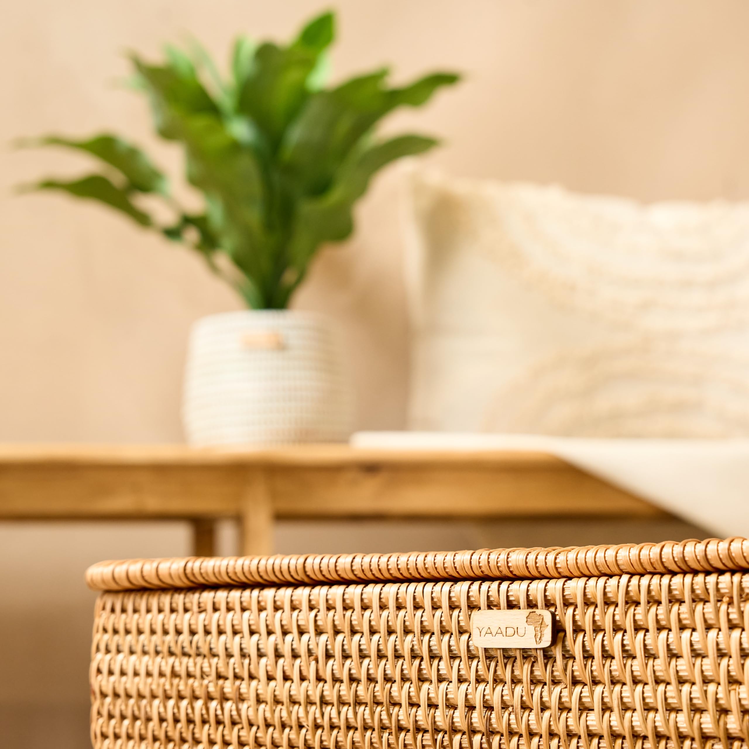 Rechteckiger Rattan-Korb Kordofan, Größe Groß, Naturfarben