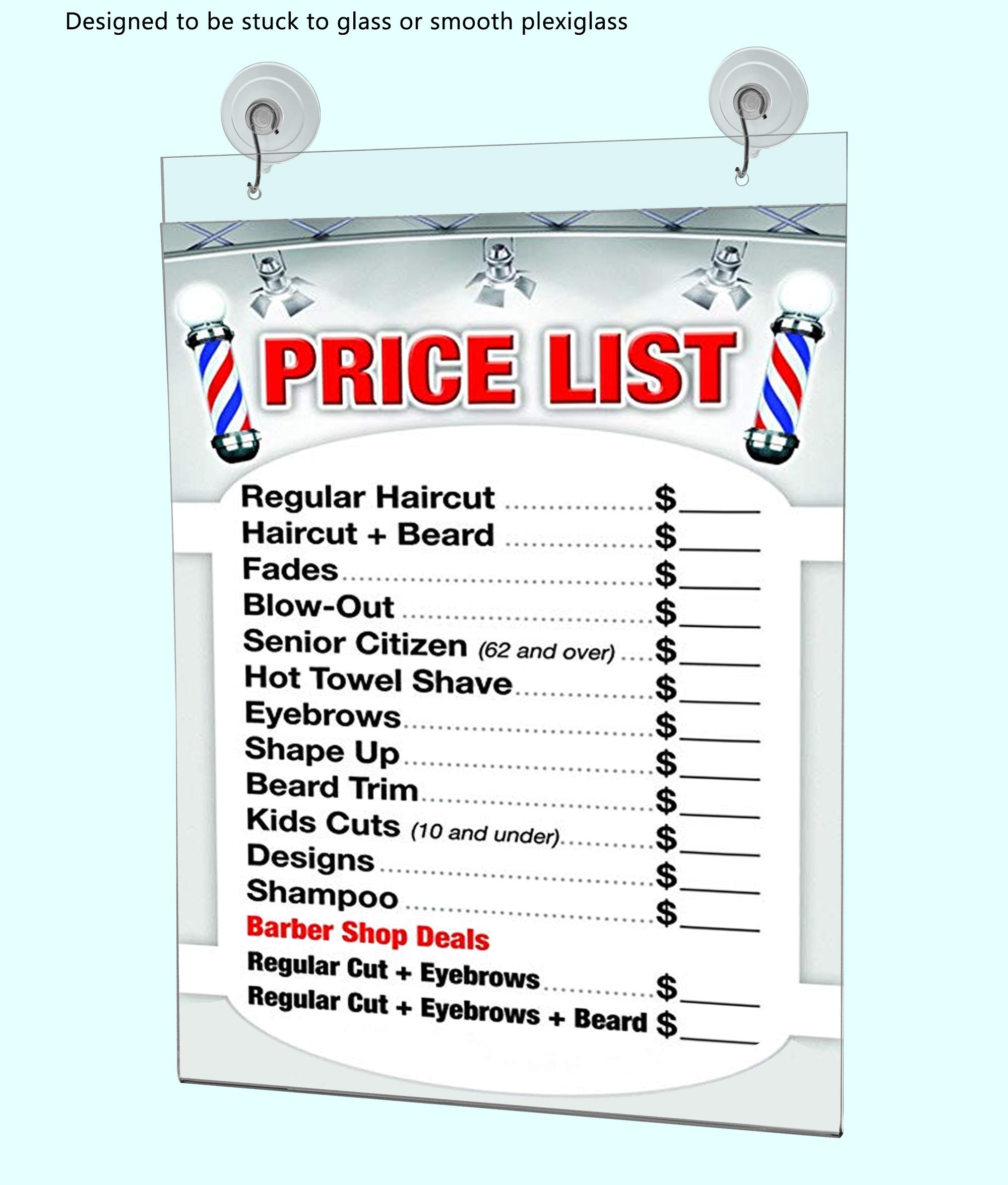 Marketing Holders 2 Pack Suction Cup Hooks Sign Holder 11” x 14” Graphic Poster Holder Double Sided Window or Glass Wall Mount Sign Sleeve for Businesses Stores and Offices