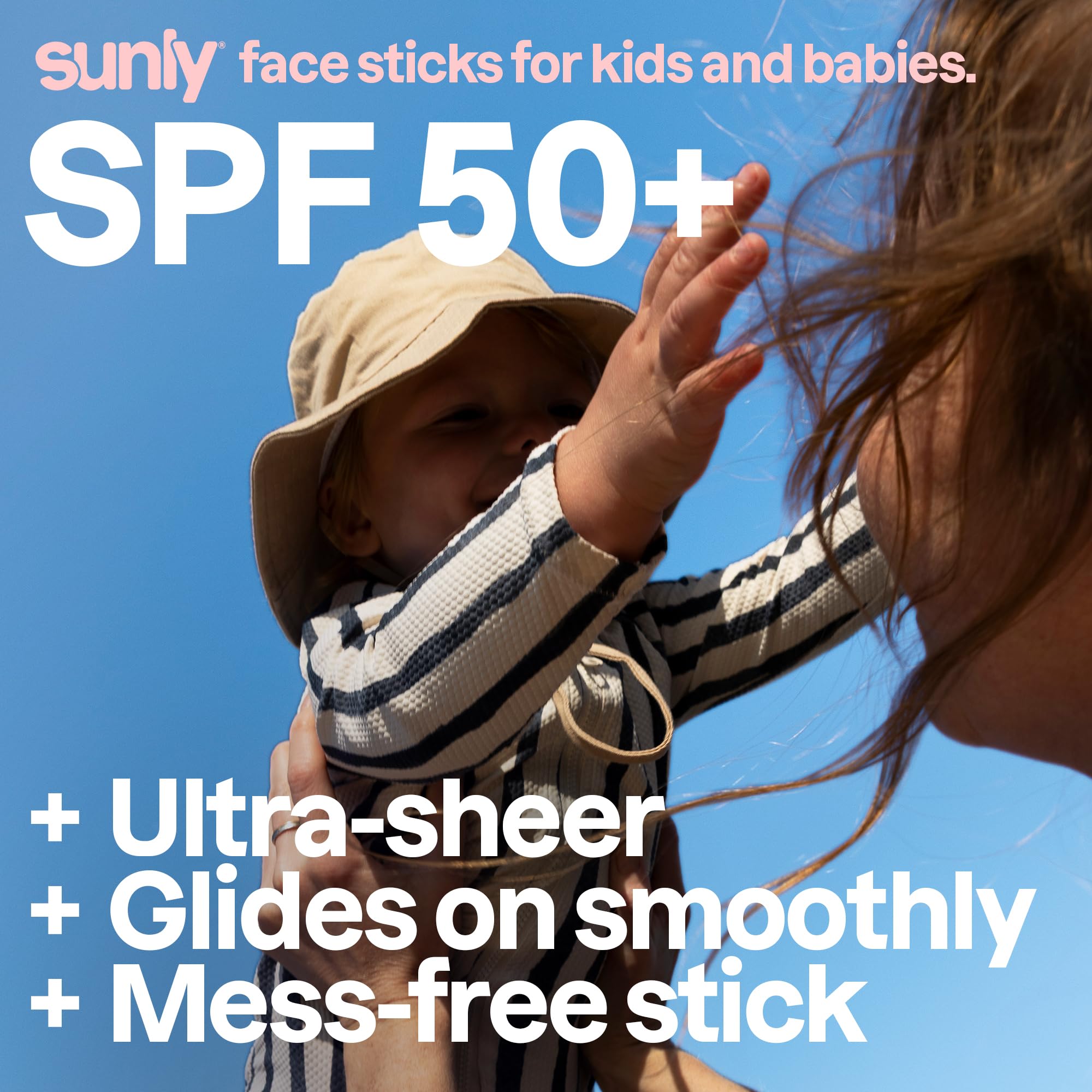 ATTITUDE Baby Mineral Sunscreen Face Stick SPF 50, Broad Spectrum Zinc Oxide, EWG Verified, Non-Nano, Gentle Lightweight Non-Greasy, Vegan