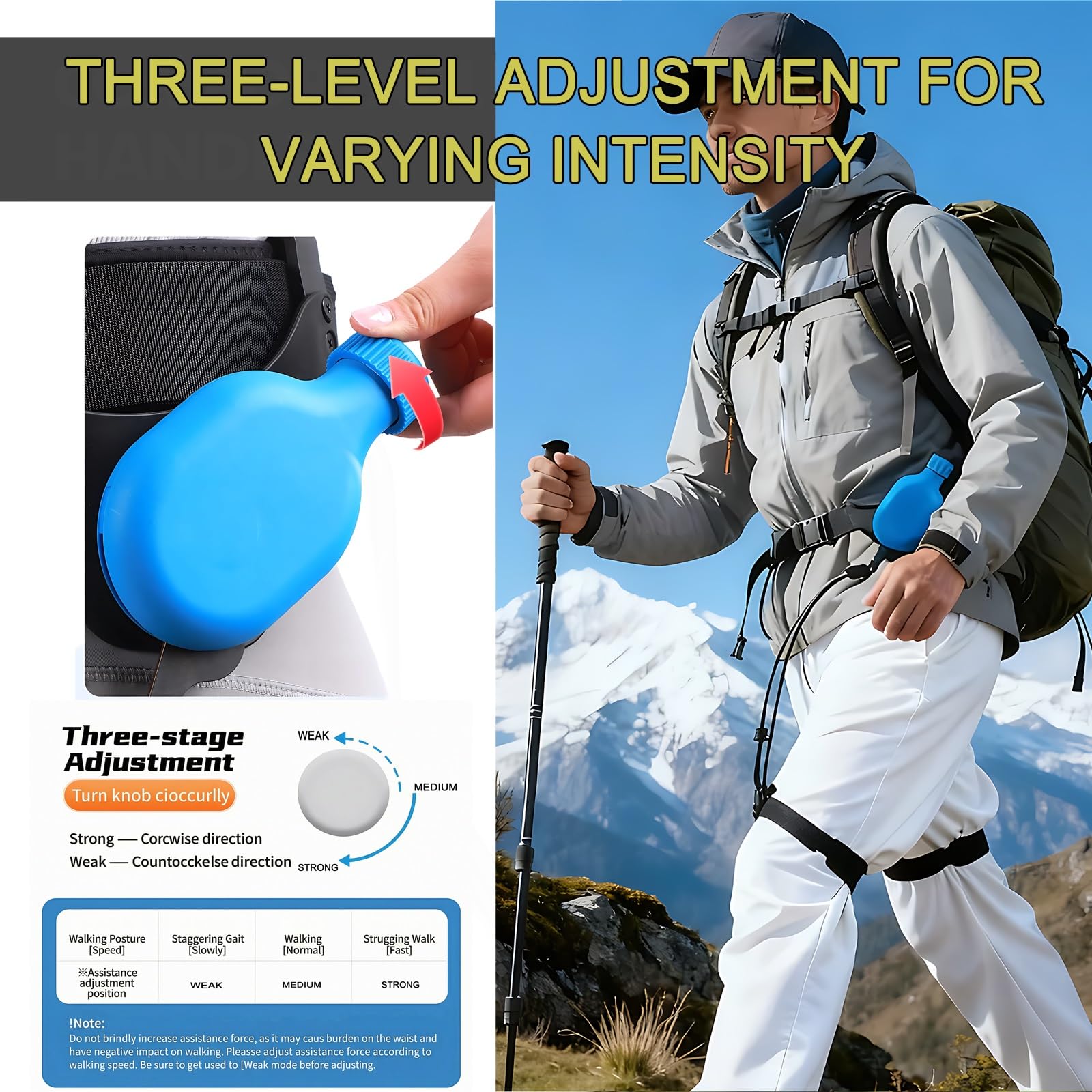 Esoscheletro camminata bionico forza regolabile singolo/doppio | Utilizzare supporto for gambe durante recupero dei pazienti Dispositivo mobilità indossabile leggero(Left,Small)