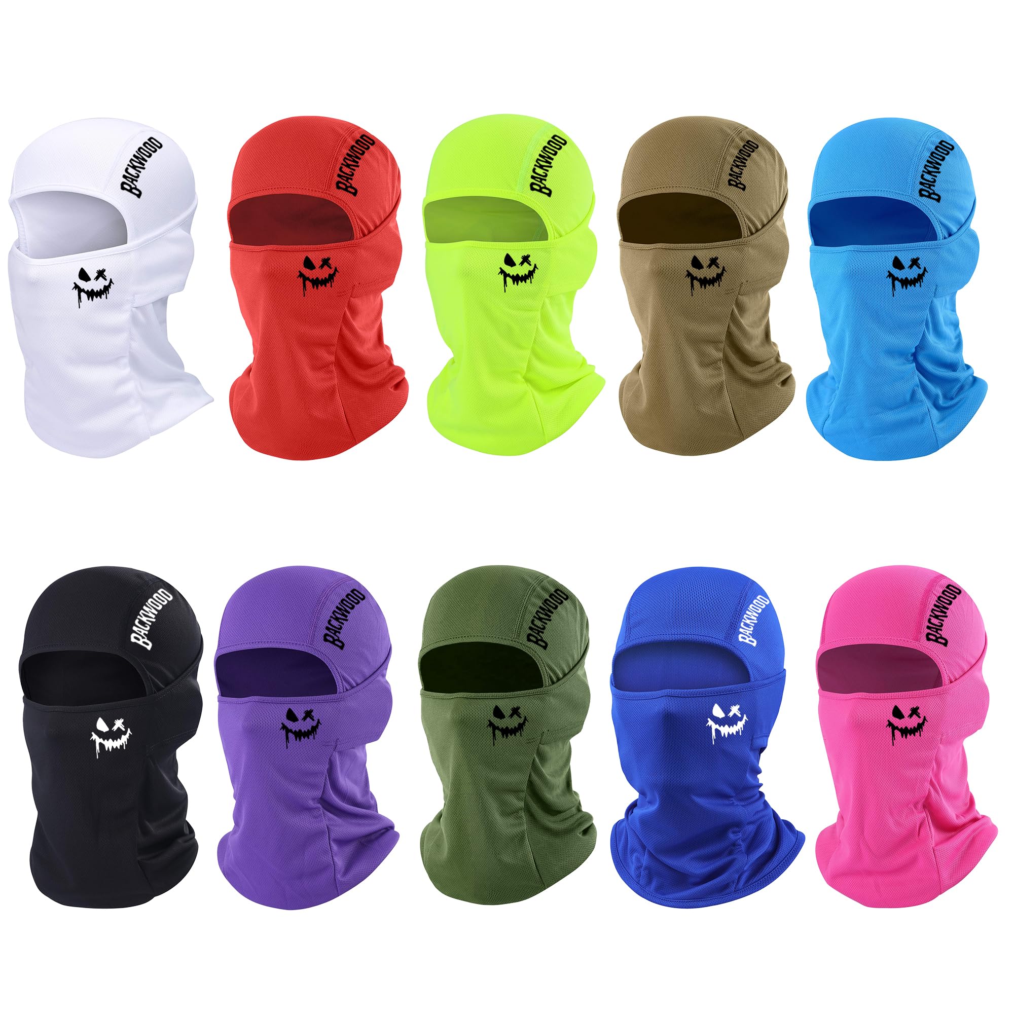 10 Pack Ski Mask Balaclava Face Mask Breathable Face Cover Windproof Neck Gaiter for Men Women Skiing Cycling
