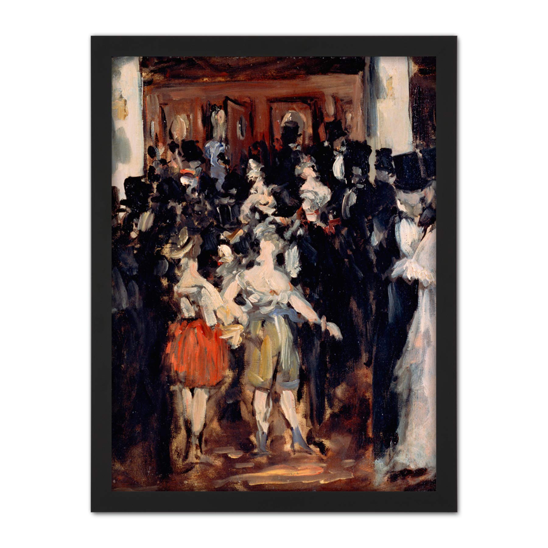 Edouard Manet Masked Ball At The Opera Large Framed Art Print Poster Wall Decor 18x24