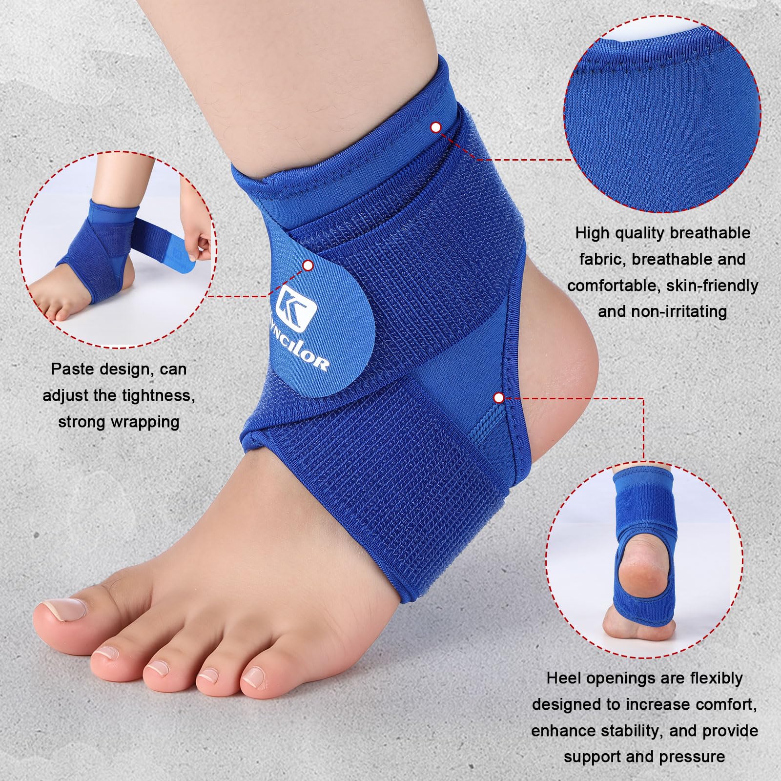 Breathable Neoprene Ankle Support Brace With Strap - Ankle Brace And Ankle Support Price