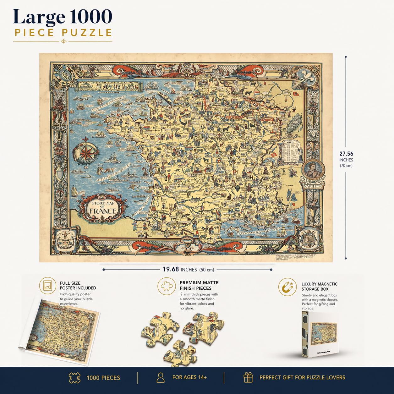 Amazon | 1000ピース 大人用 ジグソーパズル | 1936 | フランス