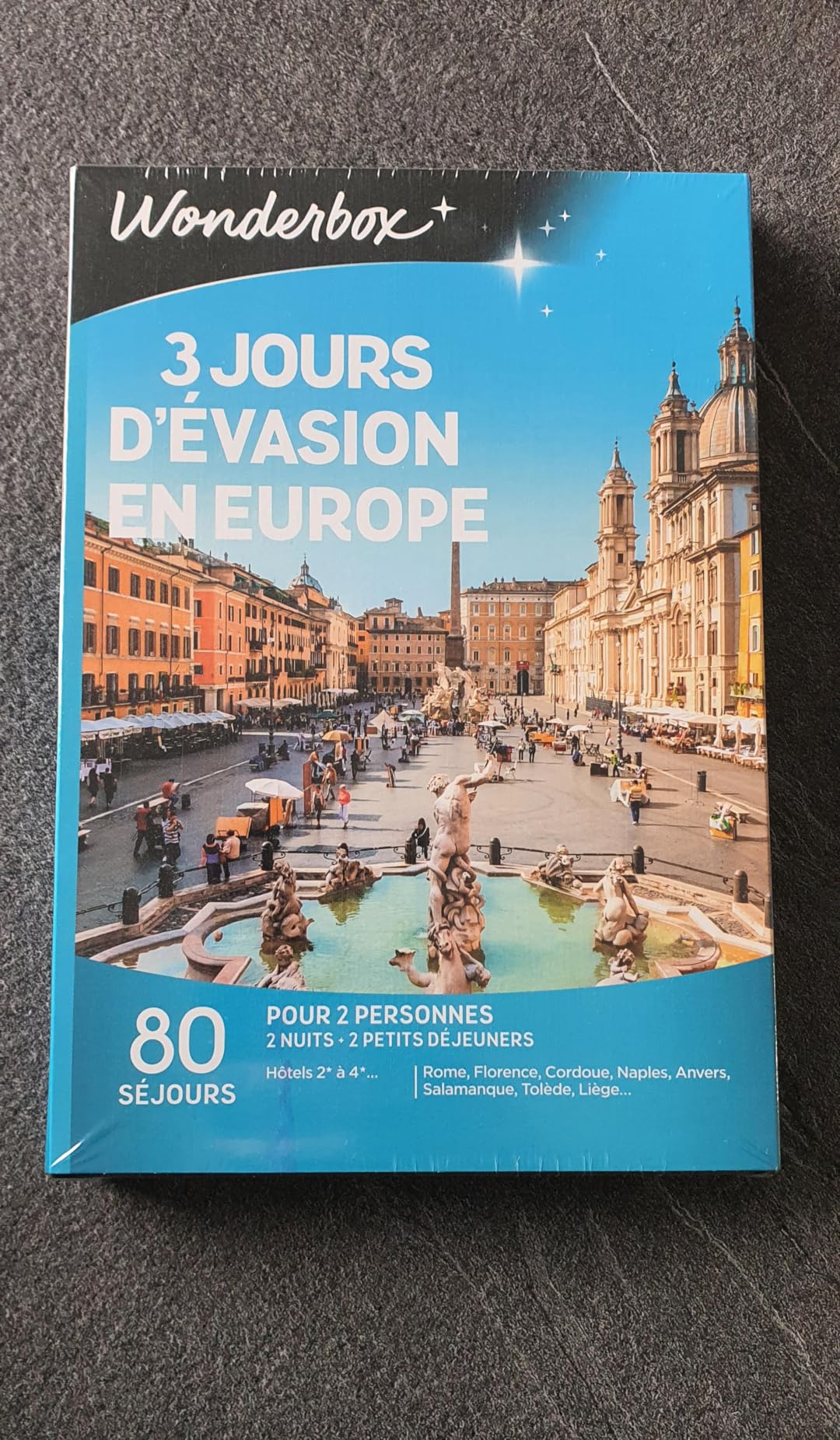 Wonderbox Coffret Cadeau 3 Jours Évasion En Europe - Hôtels 3* 4* Pour 2 Personnes