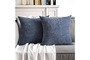 MIULEE Pack of 2 Blue Decorative Couch Throw Pillows