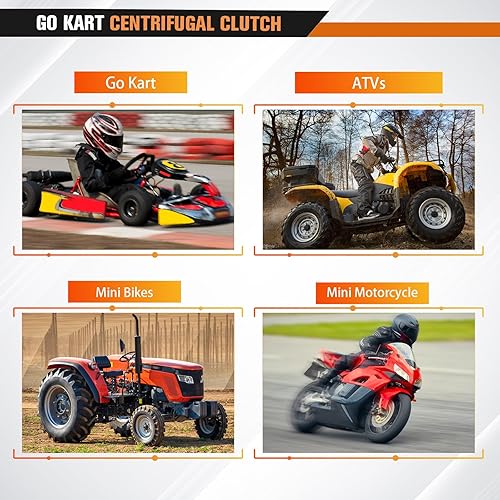 Miniatura 6 de Embrague Go Kart de 3/4 pulgadas de diámetro 10T #40 41 420 cadena depredador 212CC embrague centrífugo apto para Honda GC160 GC190 GX120 GX140