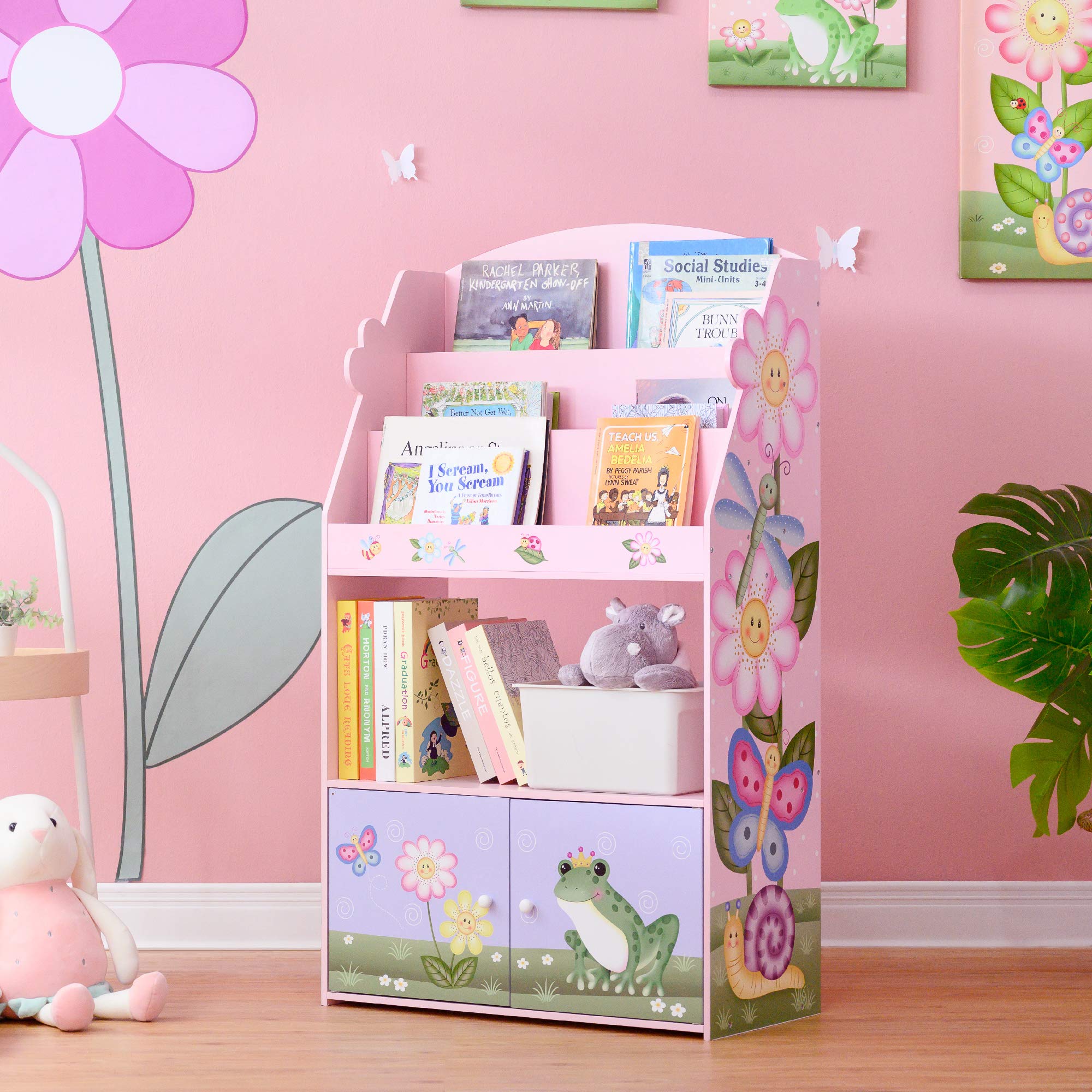 Fantasy Fields Magic Garden Kinder 3-stufiges Bücherregal aus Holz und Schublade Mehrfarben