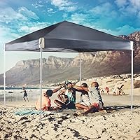Vista 2 de Aoodor Tienda de campaña desplegable de 12 x 12 pies, sombra instantánea portátil para campamento, fiestas y eventos al aire libre, marco de hierro