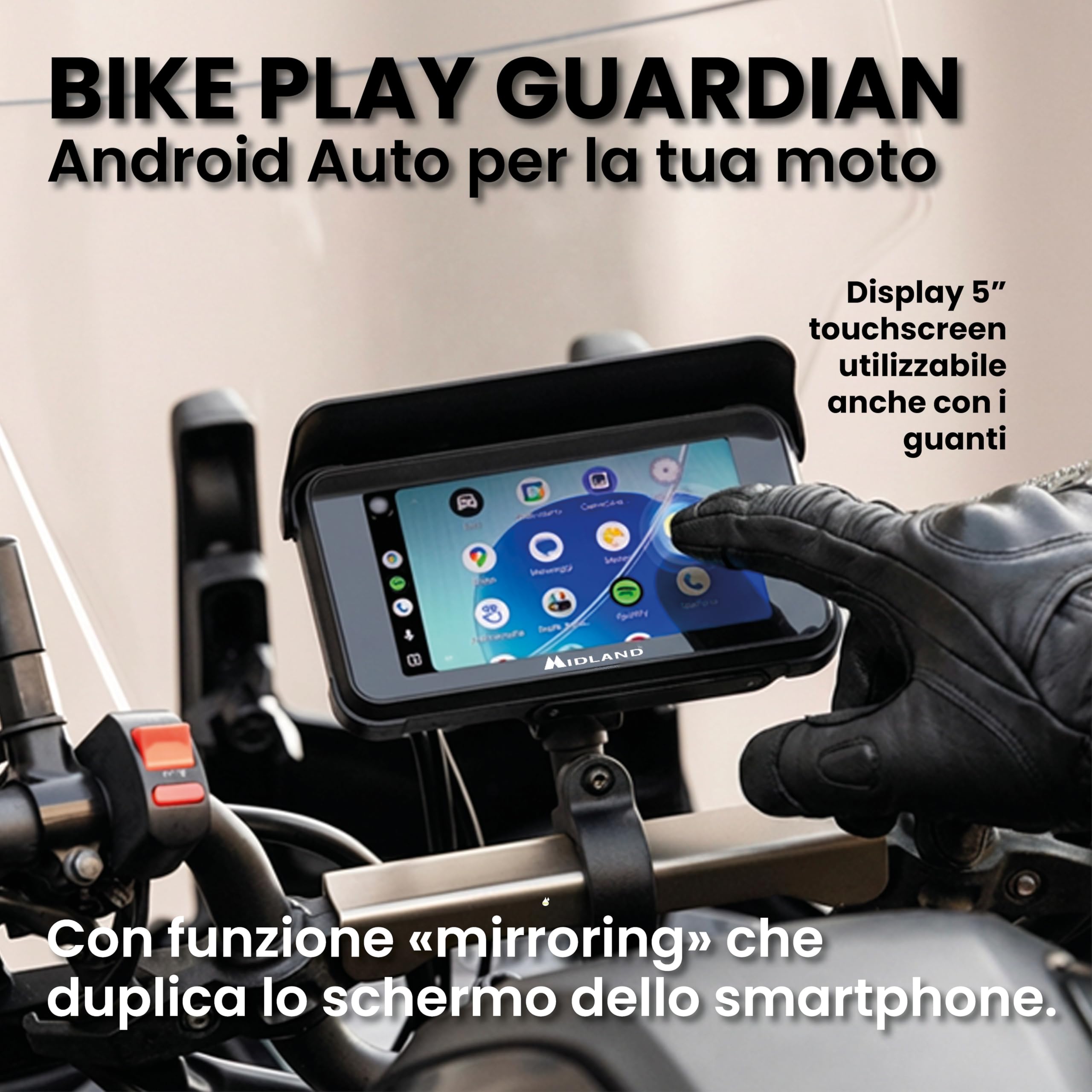 Midland BikePlay Guardian Android Auto per la tua moto