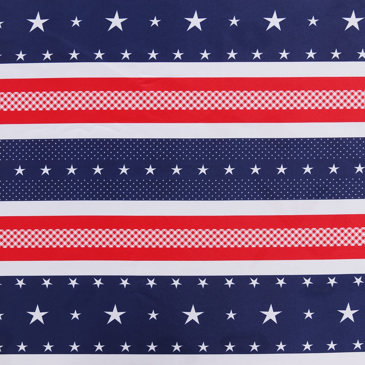 Nappe Rectangulaire Patriotique LUSHVIDA - Motif étoiles Et Rayures USA - Taille 152x259 Cm - Polyester Pour 4 Juillet