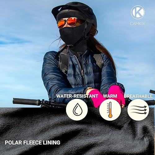 Miniatura 6 de Pasamontañas con luz LED recargable, resistente al agua, máscara térmica unisex de cara completa para actividades al aire libre, luz manos libres,