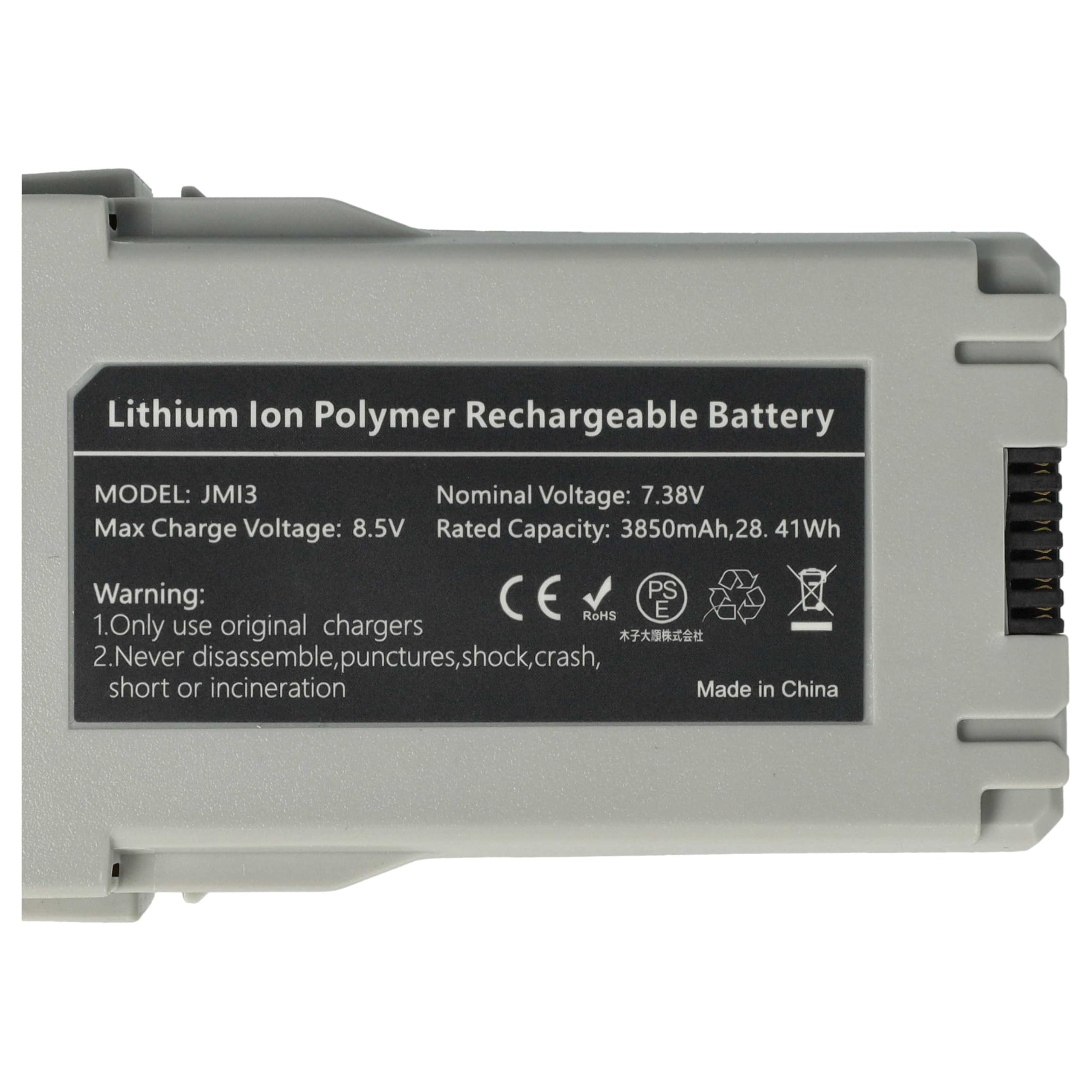 vhbw batteria compatibile con DJI Mini 3 Pro, Mini 3, Mini 4 Pro drone quadricottero multicottero (3850mAh, 7,4V, Li-Poly)