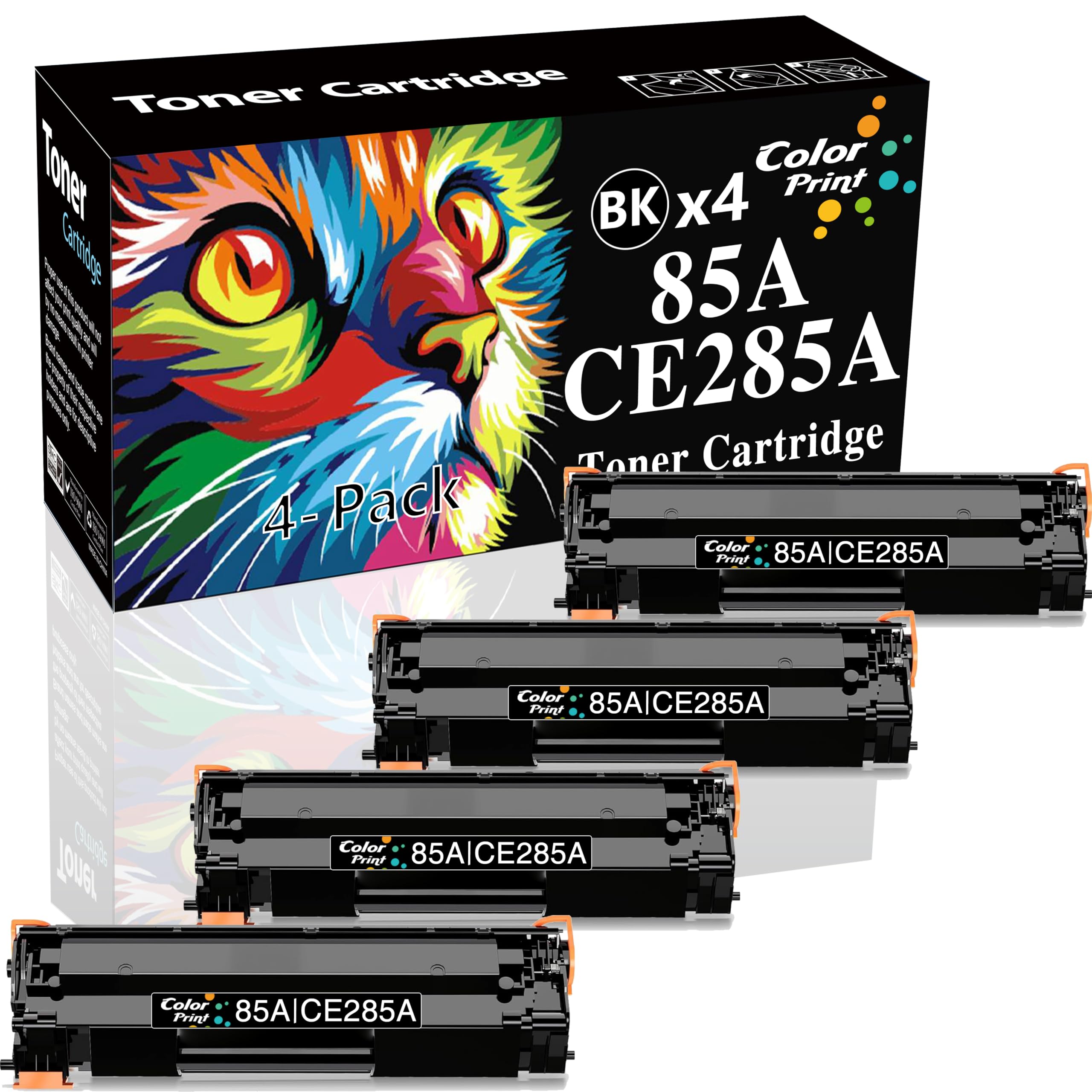 Color Print Compatible CE285A Toner Cartridge Replacement for HP 85A 285A 285 for P1100 P1102 P1102W M1132 M1210 M1214NFH M1217NFW M1219NF M1212NF