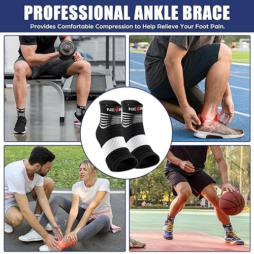 Miniatura 5 de NEENCA Tobillera para mujeres y hombres, alivio del dolor de pies, soporte de tobillo, soporte de tendinitis de Aquiles, manga de compresión de
