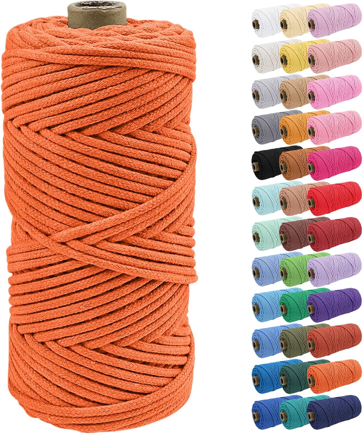Coarse Twine, framing Threads, Nylon Braided threa 4mm Macrame Cord, 100m Braided Cotton Macrame Rope, Red Macrame Craft Rope for Crochet Bags, Wall Hangings, Plant Hangers, Dream Catchers, DIY Craft