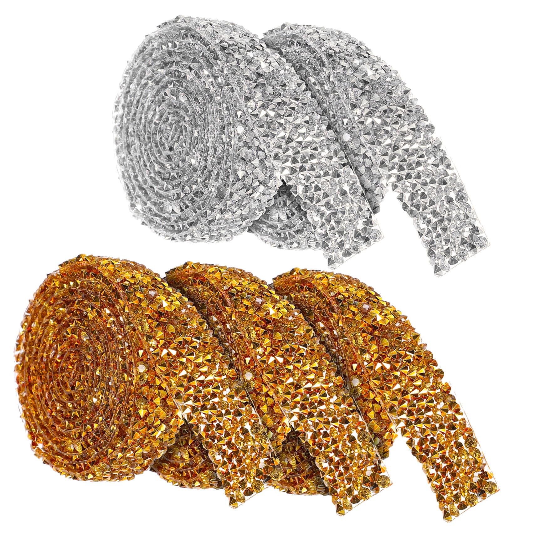 25 Rollos de cintas autoadhesivas de rhinestones para decoraciones DIY
