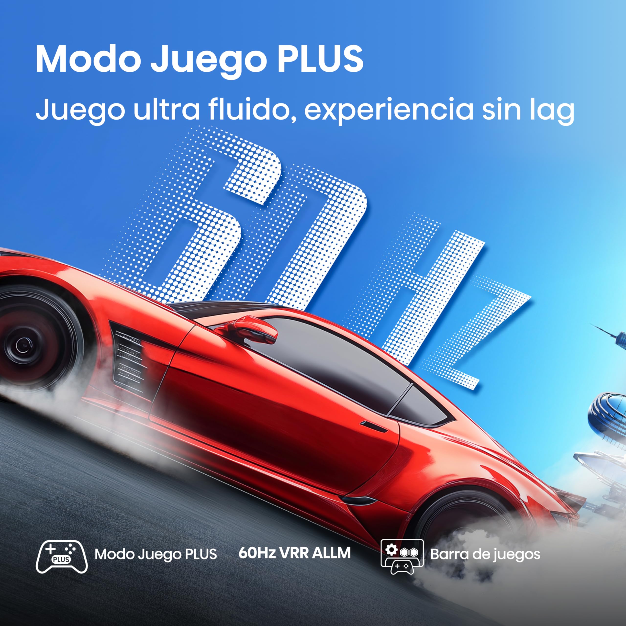 Hisense 43E7Q - QLED Smart TV 43 Pulgadas, Dolby Vision, Dolby Atmos, Modo Juego Plus, 60Hz VRR 120 fps, Modo Deportes, Monvimiento Suave IA, Bluetooth y HDMI 2.1, Control por Voz Alexa