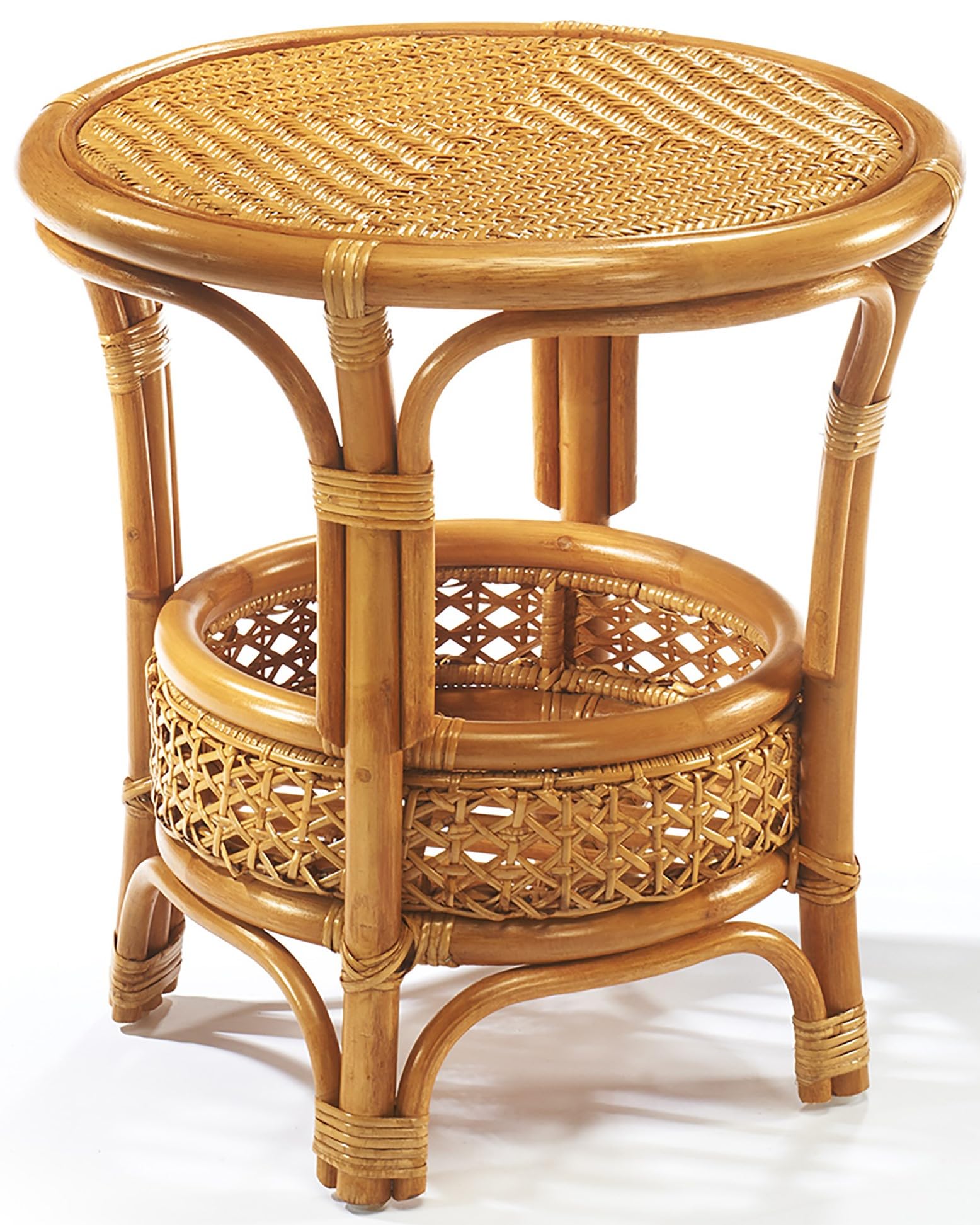 Kobolo Beistelltisch Tisch Nimes aus Rattan und Wiener Geflecht