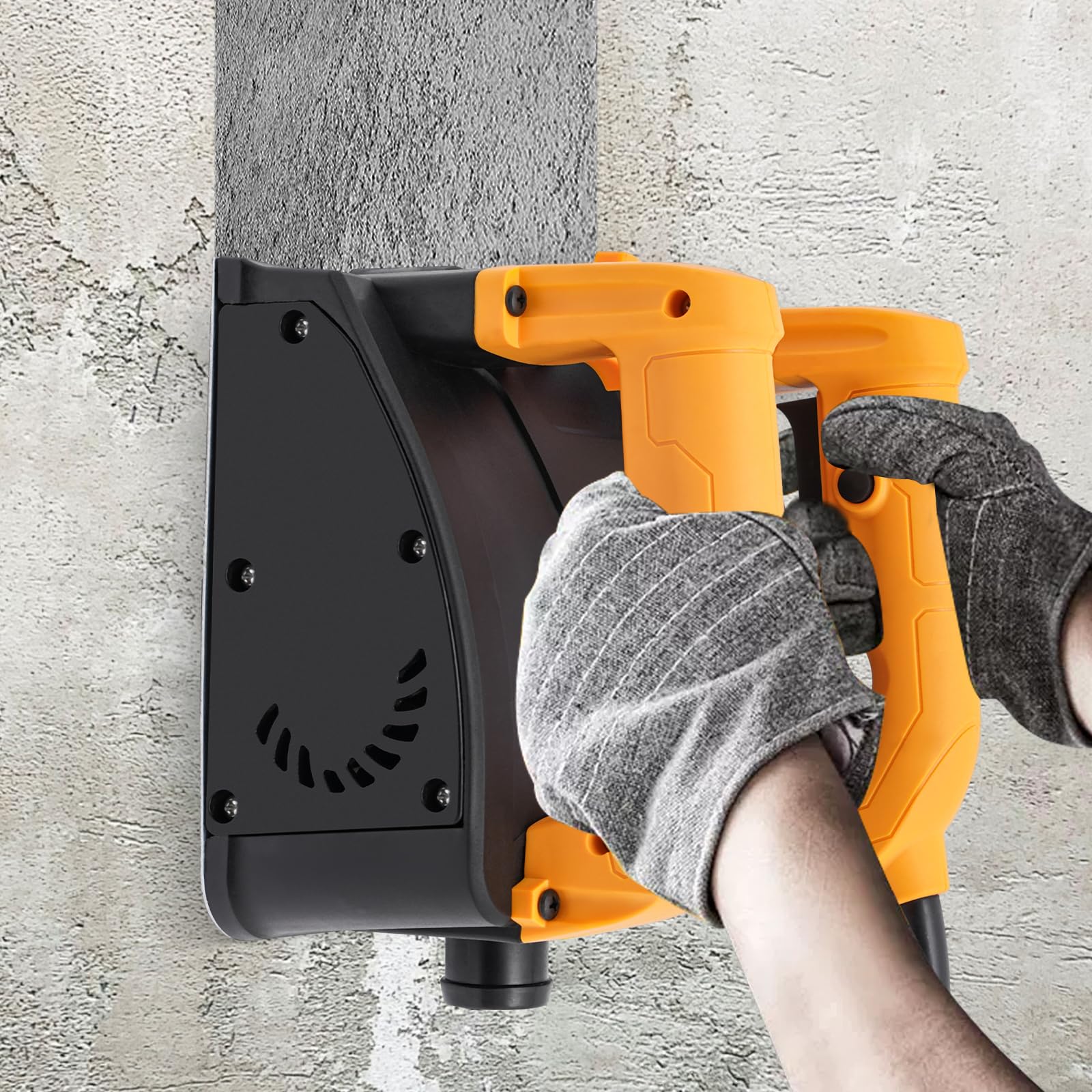 Piallatrice elettrica da parete, 1200 W, smerigliatrice per calcestruzzo, smerigliatrice per calcestruzzo, fresa per intonaco, 1000-4000r/min 1-4 mm (stile A)