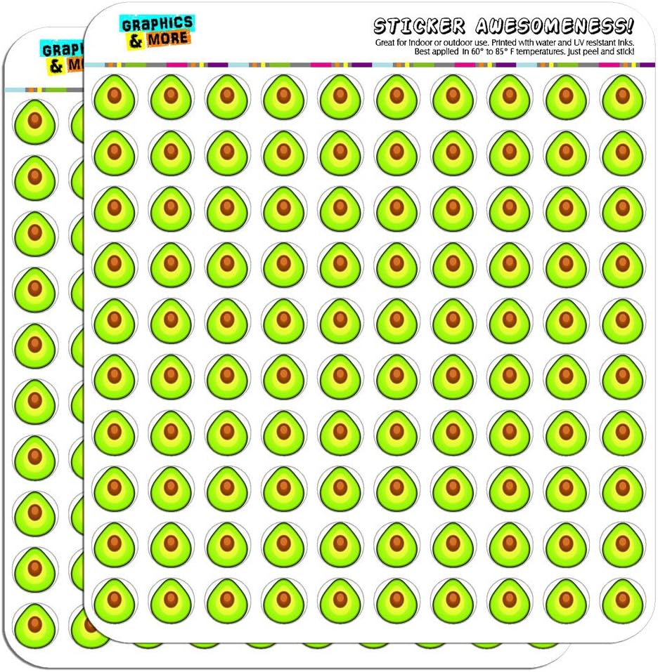 Avocado 1/2 (0.5) Planner Calendar Scrapbooking Crafting Stickers - Clear