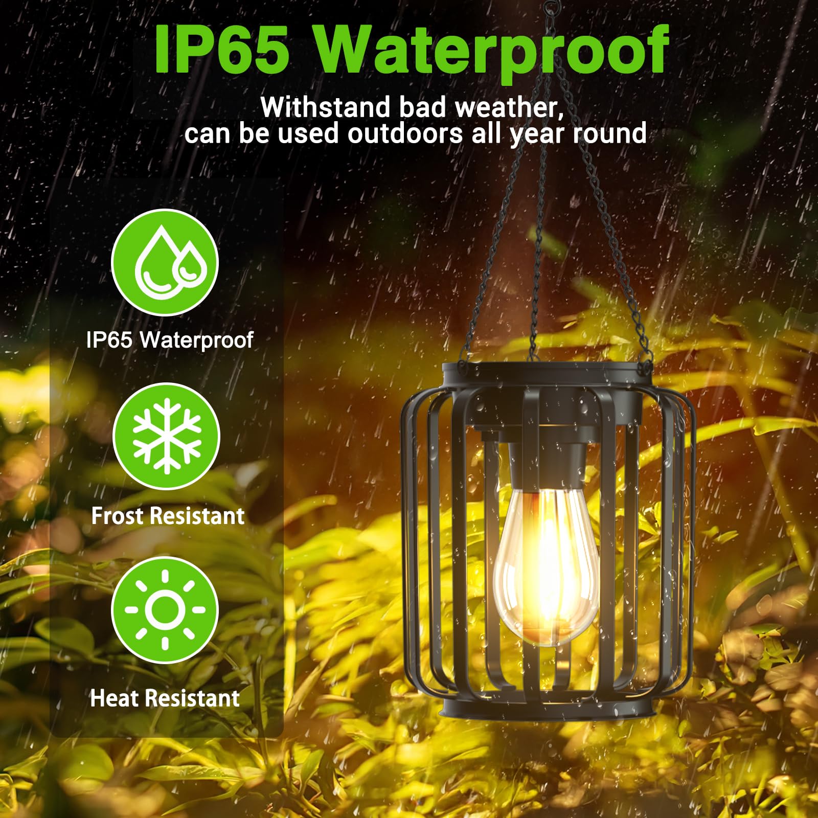 Solar Lanterns for Outside Garden Outdoor Hanging & Table Lights - Image 4