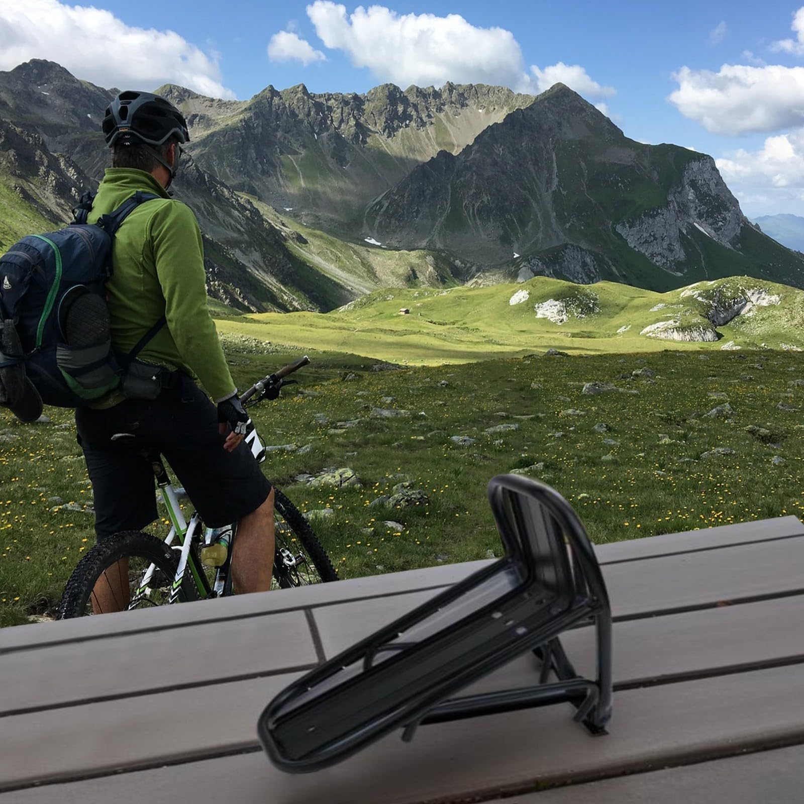 Porte-bagages Avant Tidevib En Alliage D'aluminium Pour VTT, Vélo électrique Et Scooter - Noir, 30x28x14 Cm